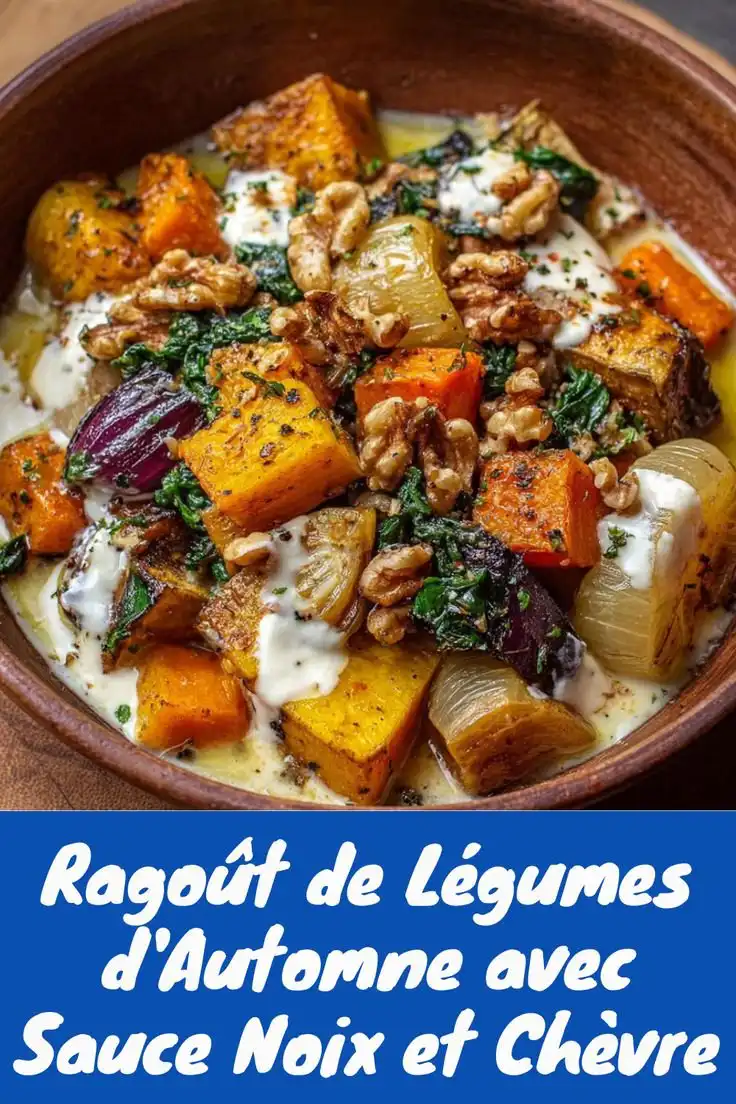 Ragoût de Légumes d'Automne avec Sauce Noix et Chèvre