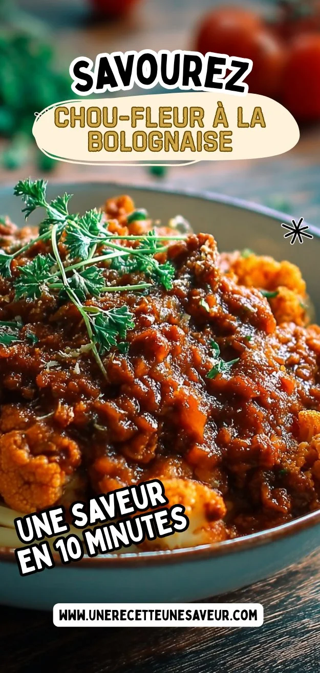 Plat de chou-fleur à la Bolognaise savoureux et réconfortant