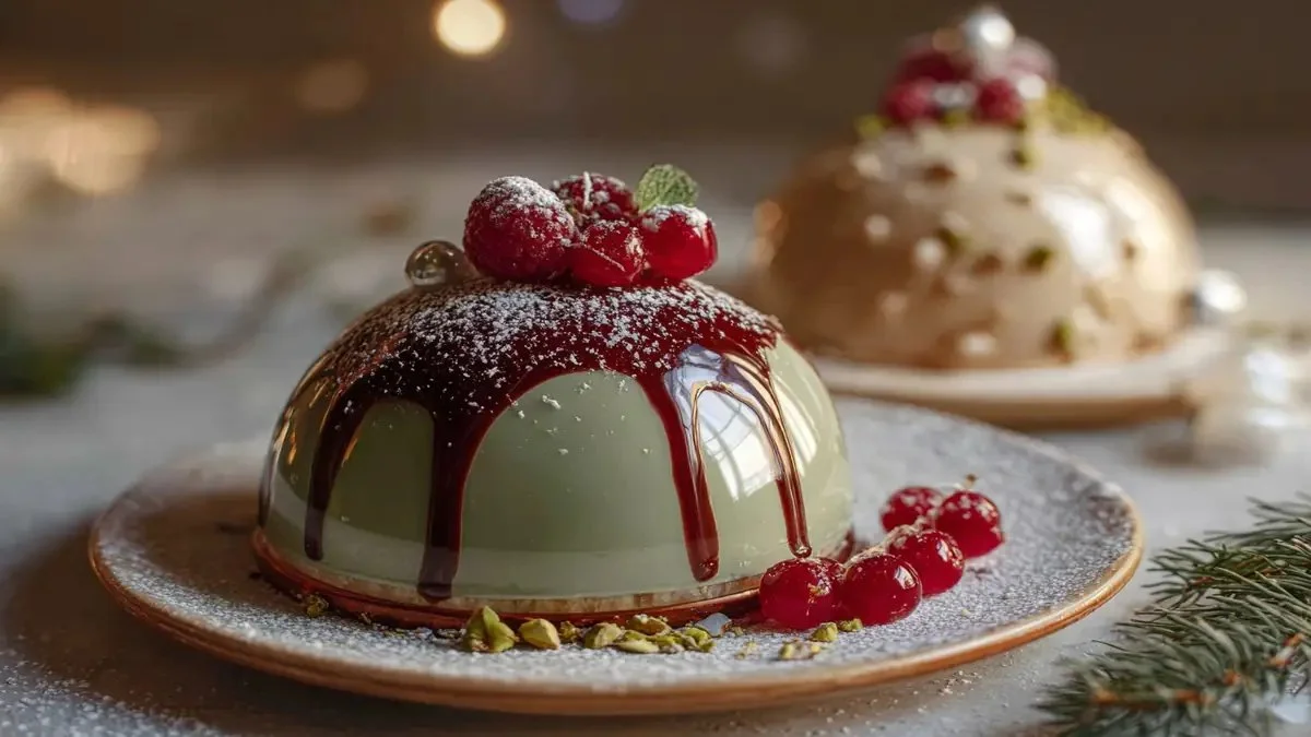 Dômes Gourmands de Noël, délicieux desserts festifs aux saveurs variées