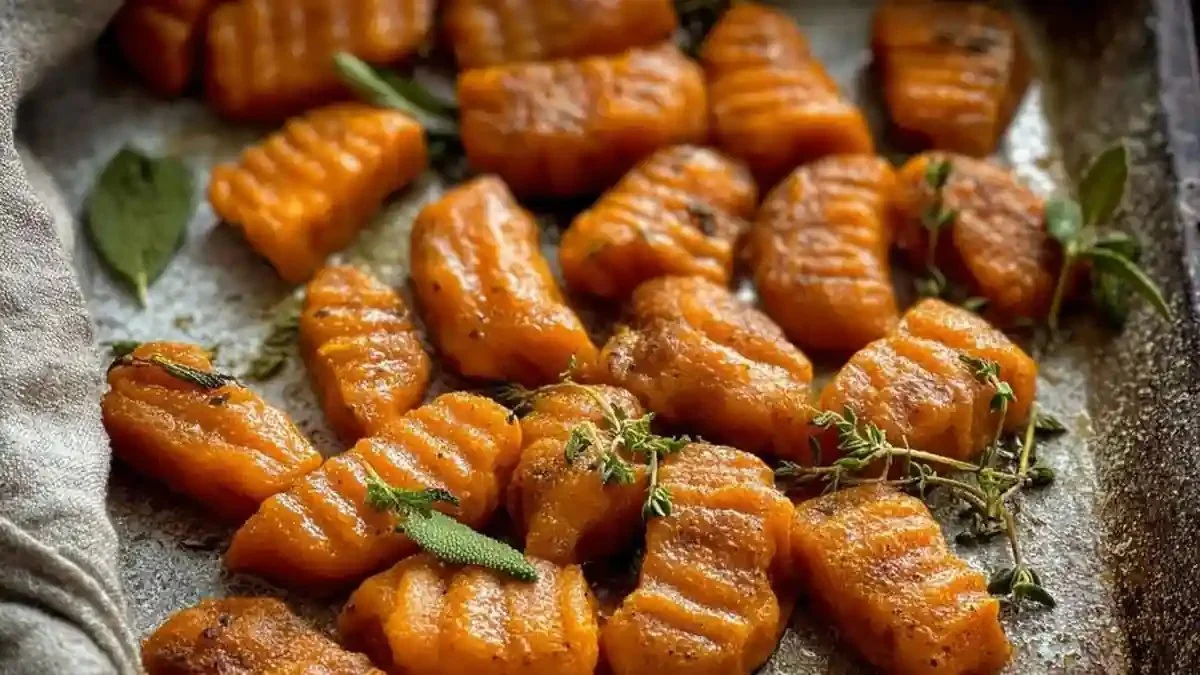 Gnocchis de potimarron poêlés au beurre de thym, plat délicieux et réconfortant