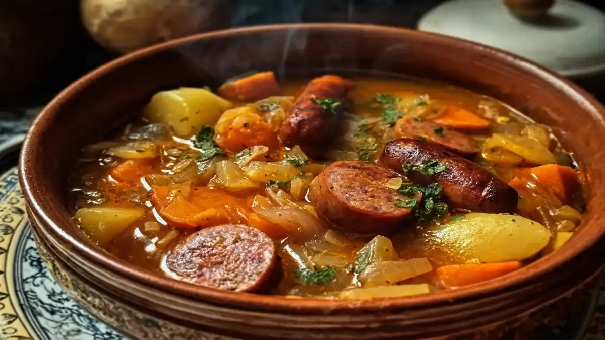 Potée Traditionnelle aux Saucisses Fumées, plat savoureux de la cuisine française