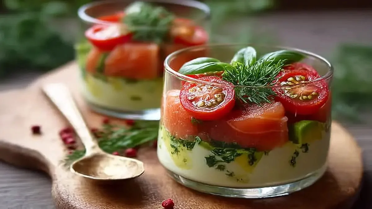 Verrine au saumon fumé et avocat, un apéritif élégant et savoureux