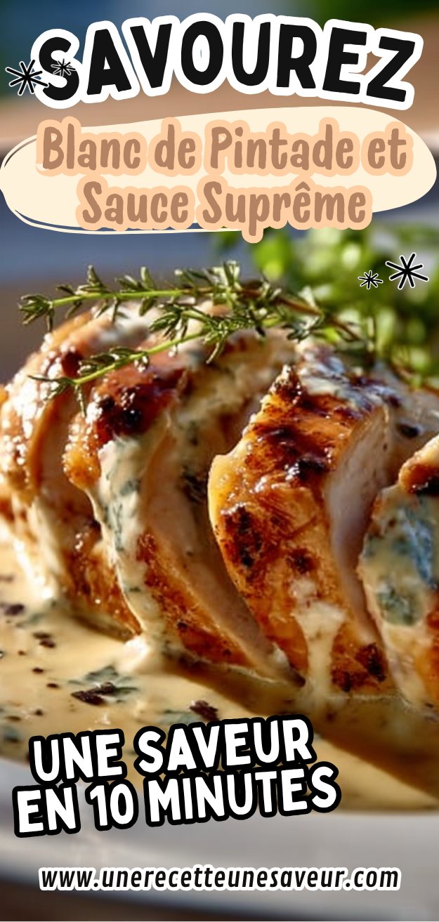 Blanc de pintade et sauce suprême