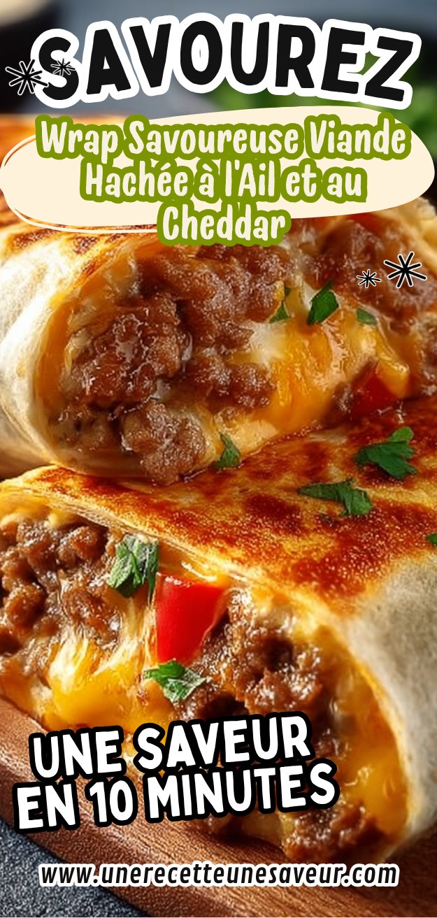 Wraps de Viande Hachée à l'Ail et au Fromage