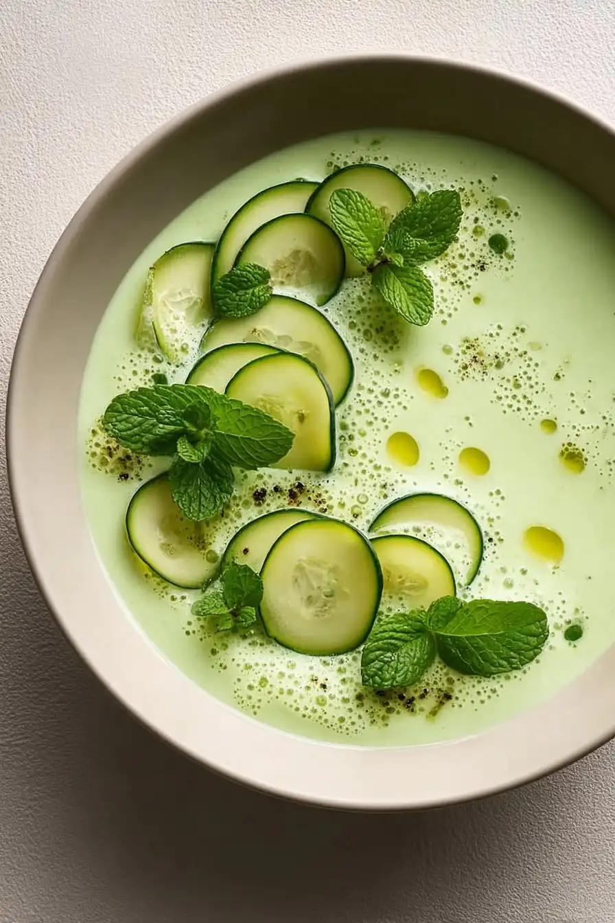 Gaspacho glacé concombre et courgette