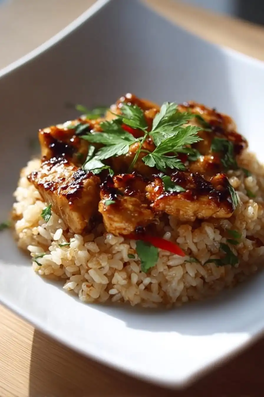 Riz au Poulet BBQ Miel