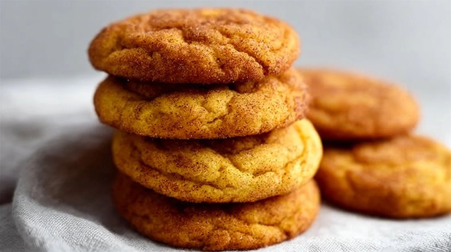 Biscuits Snickerdoodle à la citrouille servies dans une assiette