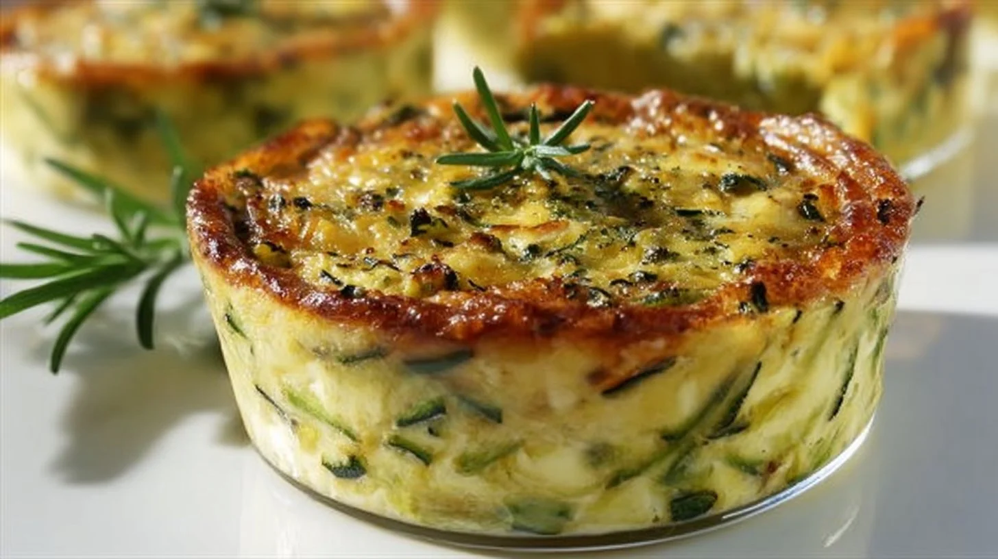 Flan de Courgette Express frais et délicieux servi dans un plat