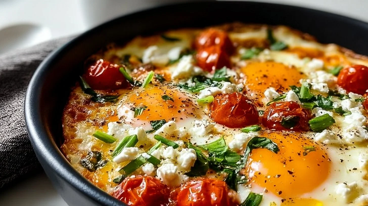 Œufs avec Feta au Four