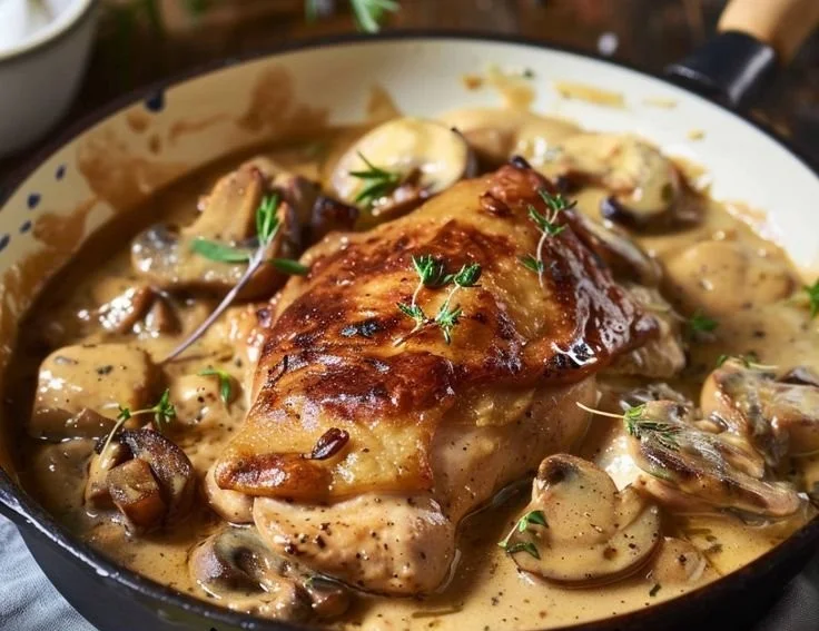 Poulet à la forestière