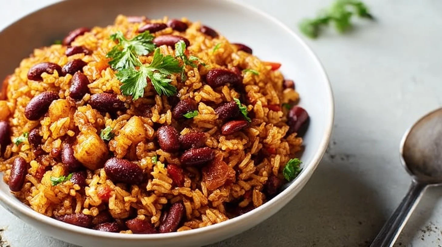 Plat de Riz Cajun aux Haricots Rouges, reflet de chaleur et de confort végétal