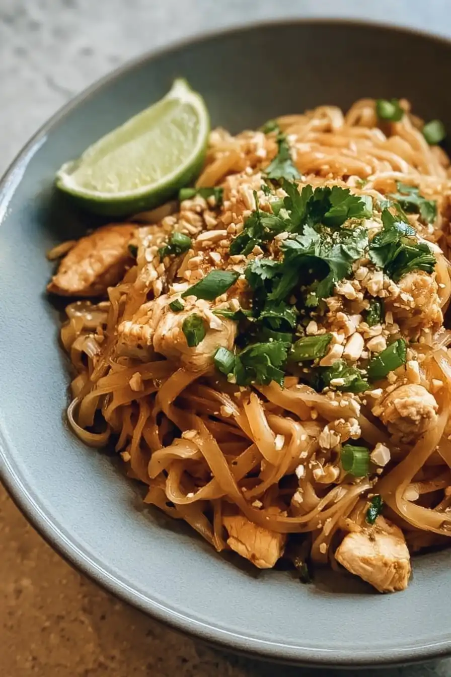 Pad Thaï au Poulet Facile et Rapide