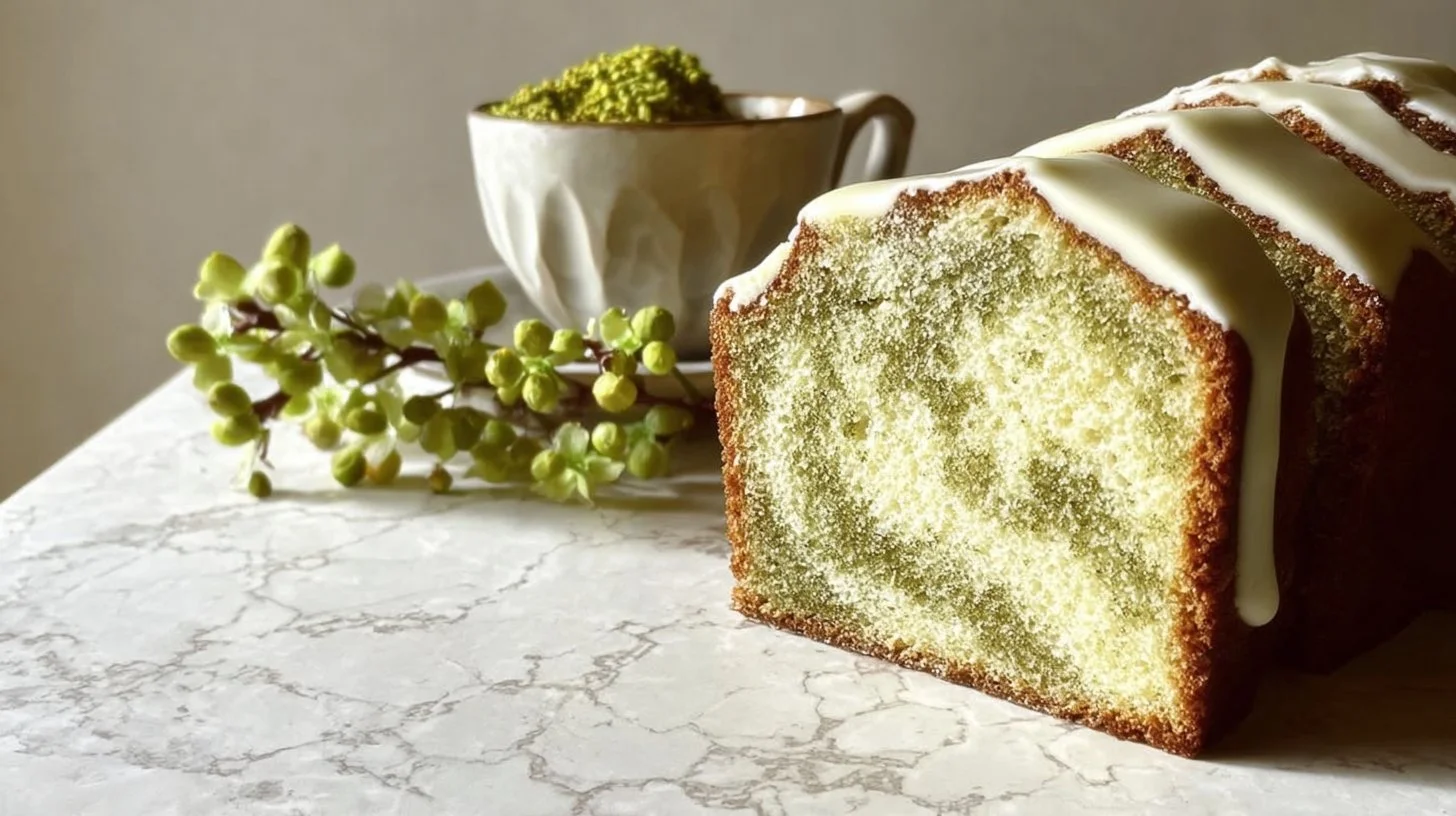 Cake Marbré Pistache et Chocolat Blanc, un délicieux gâteau à découvrir.
