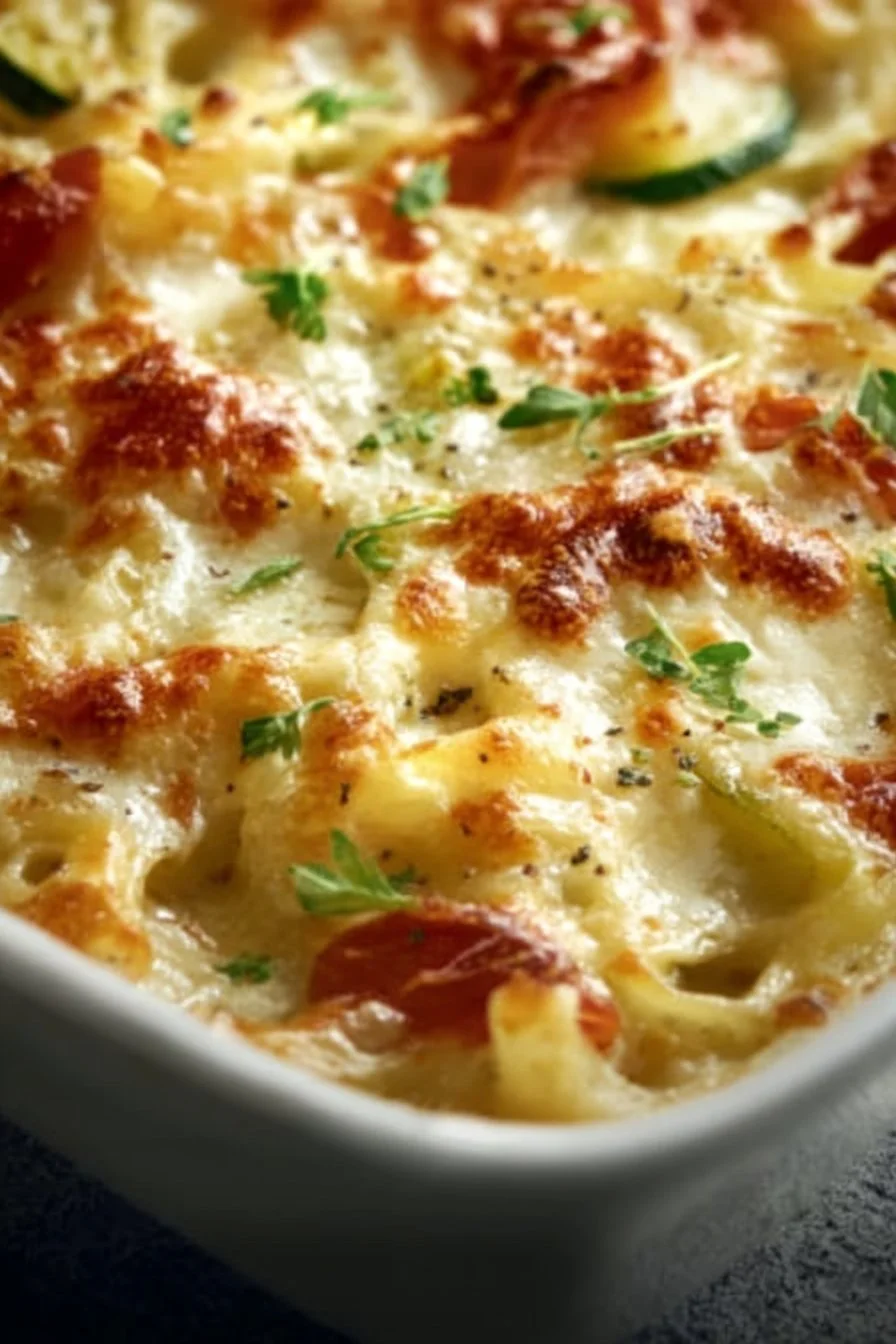 Gratin de pâtes gratiné