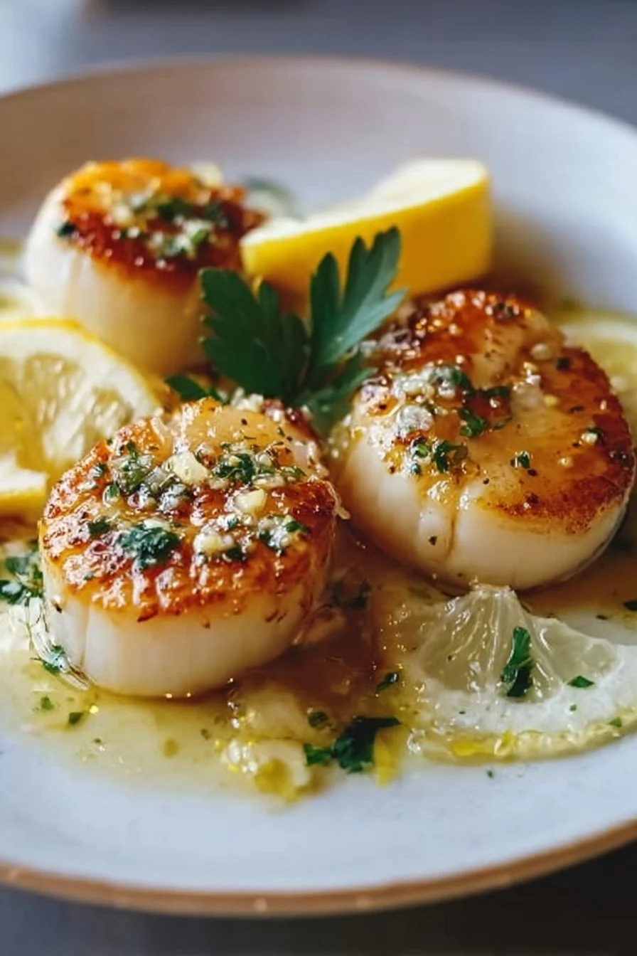 Coquilles Saint-Jacques poêlées au beurre citronné