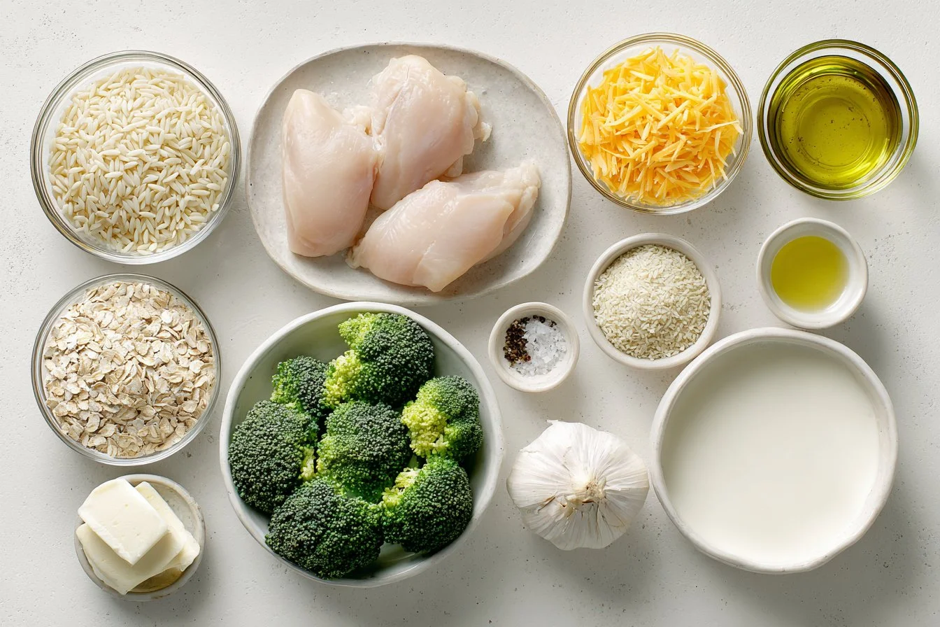 Orzo Crémeux au Poulet et Brocoli