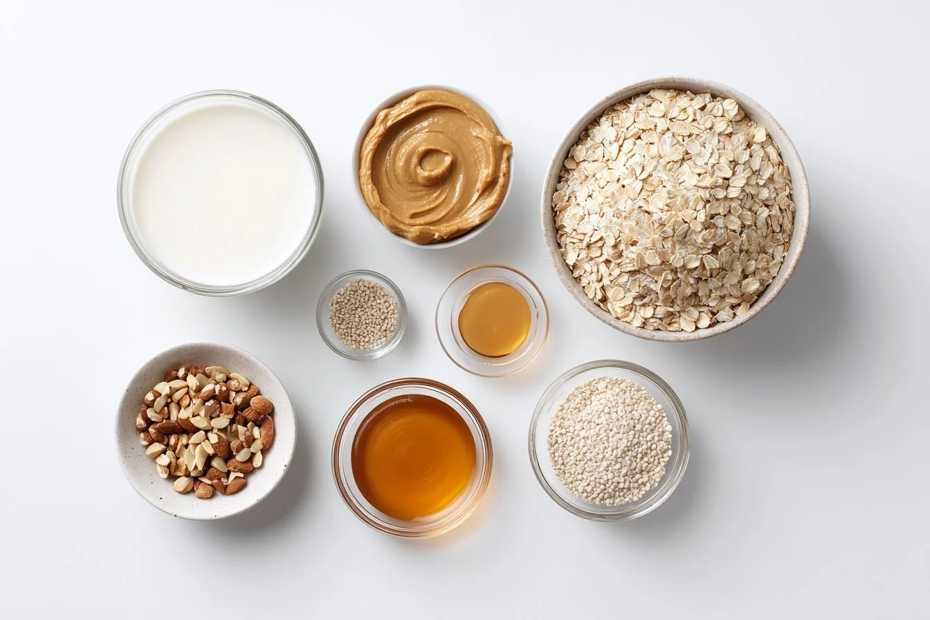 Ultra creamy oatmeal porridge with peanut butter