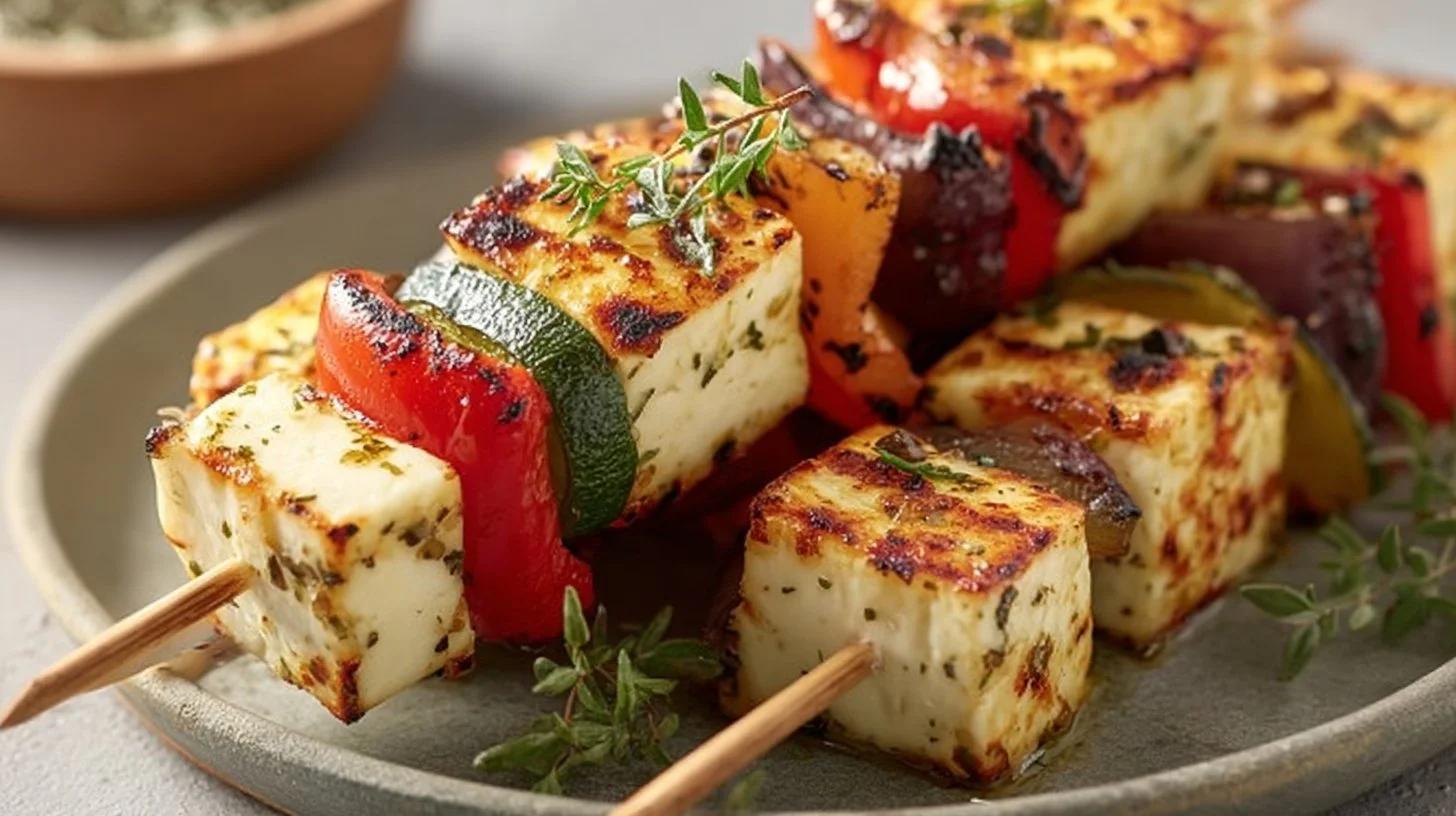Brochettes de halloumi mariné : Une explosion de saveurs estivales à griller !