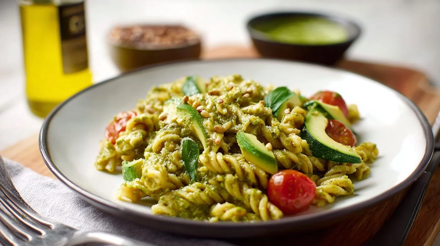 Pasta à l’avocat et pesto : Un délice crémeux et savoureux à découvrir !