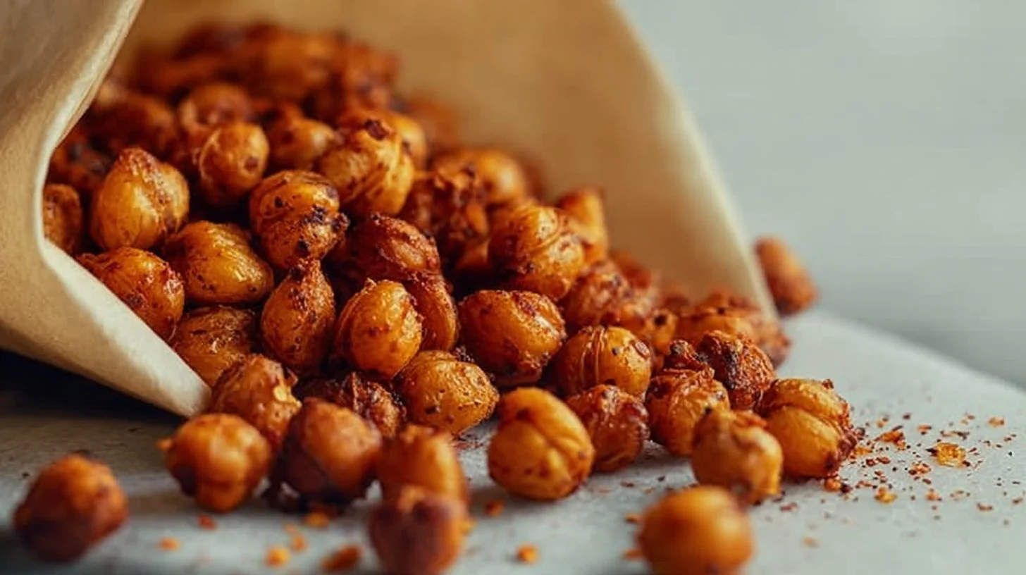 Pois chiches grillés épicés : un snack healthy à l’air fryer