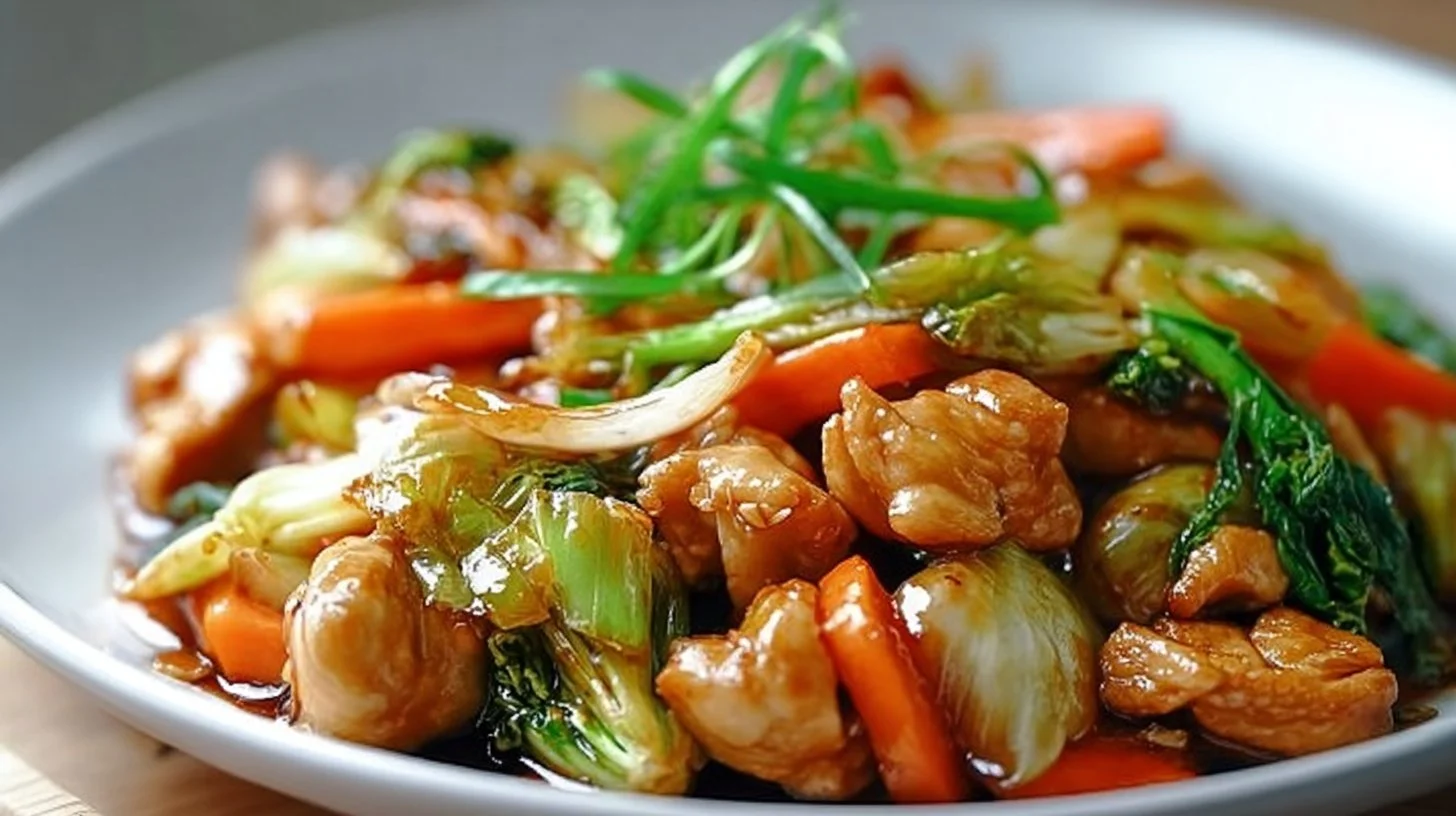 Poulet sauté coloré aux légumes : un plat familial simple