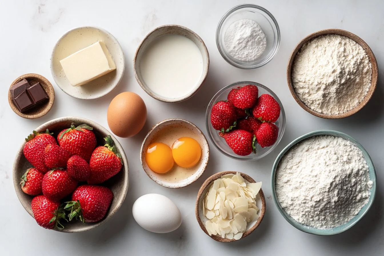 Tarte aux fraises avec pâte sablée aux amandes