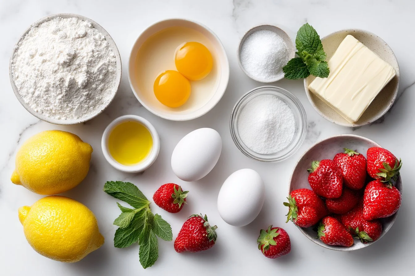 Tarte aux fraises et crème au citron