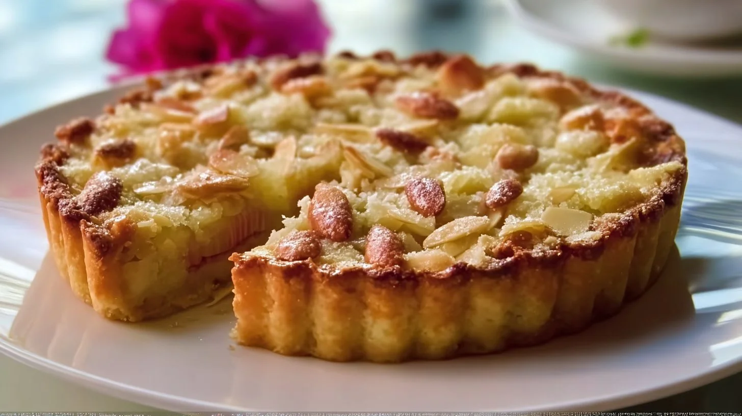 Découvrez la Tarte Amandine à la Rhubarbe : une Pâtisserie Gourmande et Équilibrée