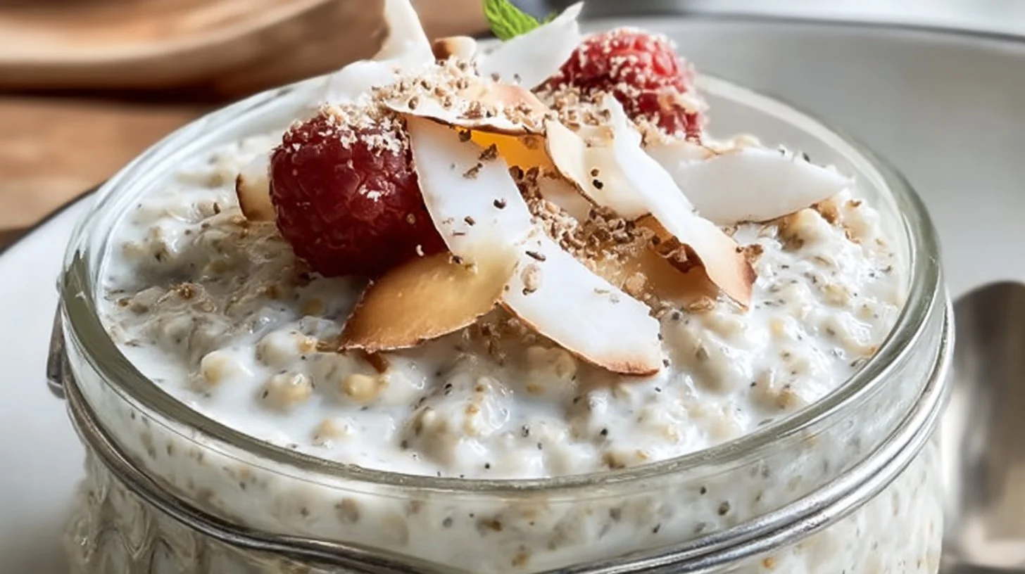 Porridge Froid à la Noix de Coco : Un Petit-Déjeuner Gourmand et Rafraîchissant
