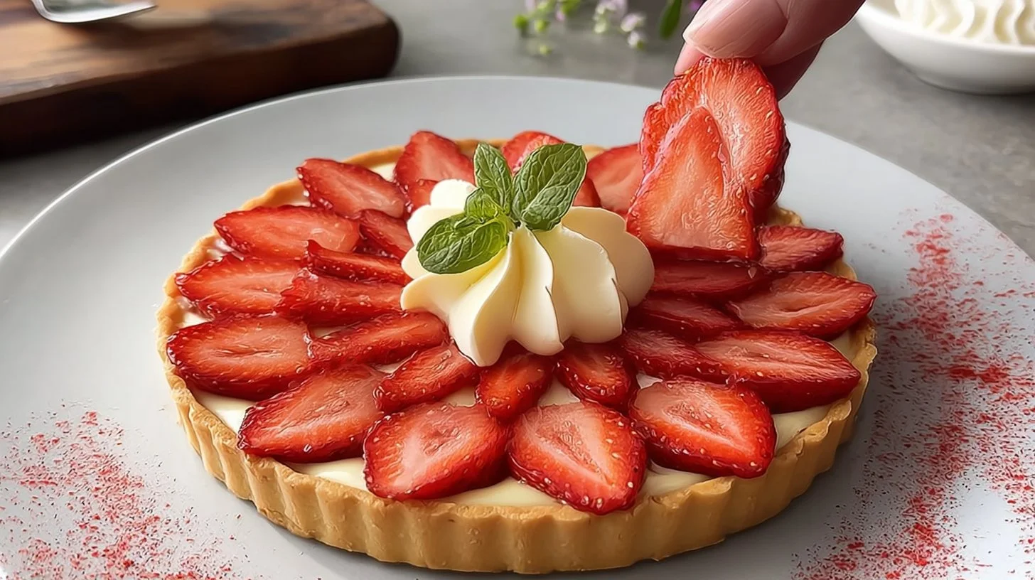 Tarte aux fraises délicieusement crémeuse : un dessert estival à tomber !