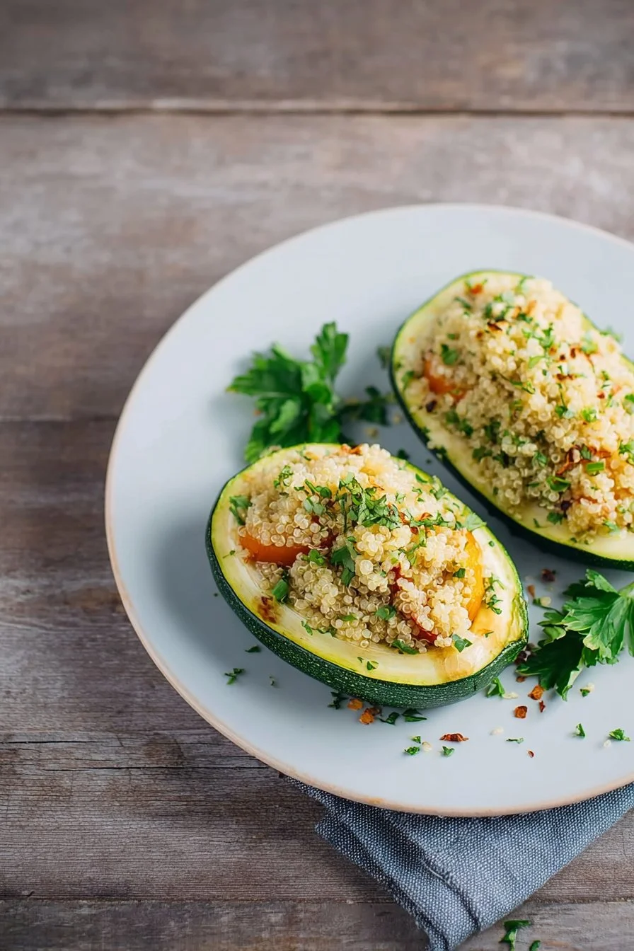 Courgettes farcies au quinoa