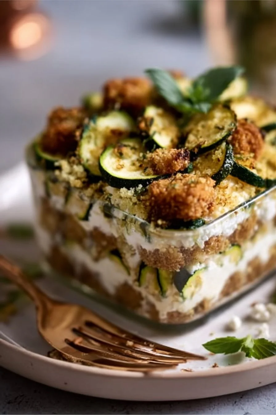 Tiramisu Salé aux Courgettes et Chèvre